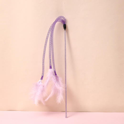 新品羽毛软管逗猫棒 长杆耐咬耐玩 猫咪玩具 商品图3