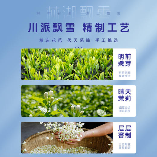 林湖飘雪大师 茉莉花茶特级浓香型散装小包装茶叶100g 商品图1