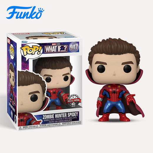 Funko POP What If美漫漫威动画假如金属涂装限定款没戴面具的蜘蛛侠手办摆件 58253 商品图2