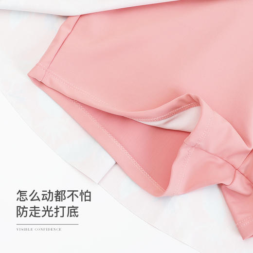 熳洁儿 中袖连体裙泳衣大码V领显瘦舒适夏季新款23206301 商品图3