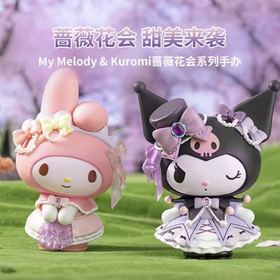 名创优品 库洛米&美乐蒂 蔷薇花会系列 潮玩手办摆件