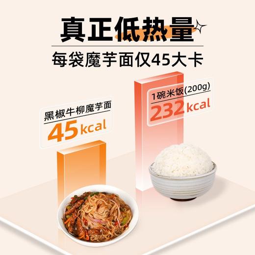 黑椒牛柳味魔芋面低0免煮即食脂肪代餐主食饱腹魔芋粉丝袋装速食 商品图5