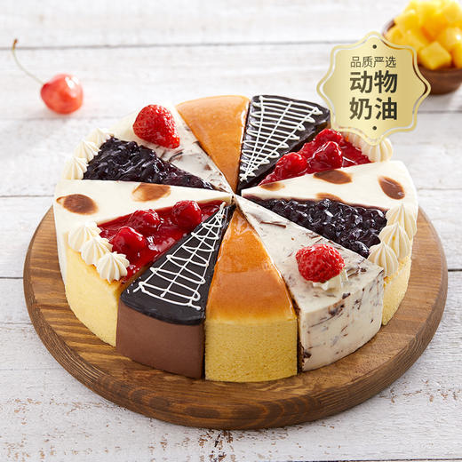 【12块分享】爆款花镜下午茶，一次品尝6种美味蛋糕，破解选择困难症，聚会推荐（深圳幸福西饼蛋糕Y） 商品图0