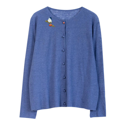 牧衣游 棉麻混纺薄针织开衫-----青枝 商品图4