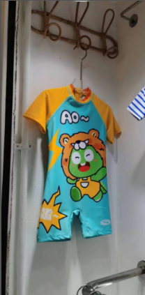 夏AB123子爱男小童带帽连体泳衣G230601