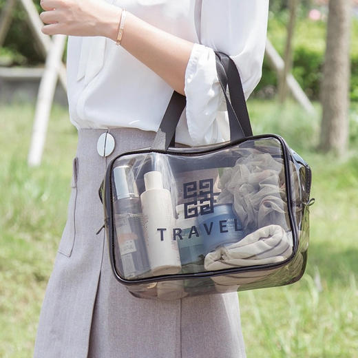【家居百货】多功能透明旅行收纳包化妆包大中小三件套 商品图5
