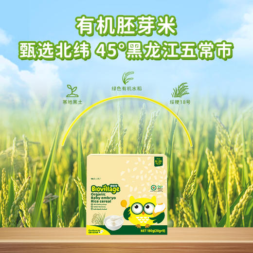 【婴标有机】碧欧奇胚芽米粉高铁宝宝辅食营养米糊180g 商品图0