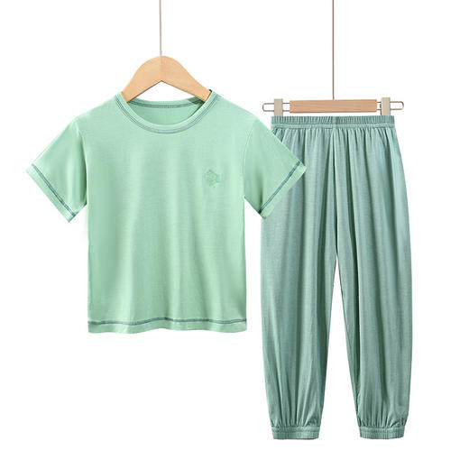 【夏季儿童莫代尔睡衣】中大童家居服亲子套装，短袖童装男女童空调服，适合夏日穿着，不论男女，中大童皆可穿着，为家庭增添温馨。 商品图8