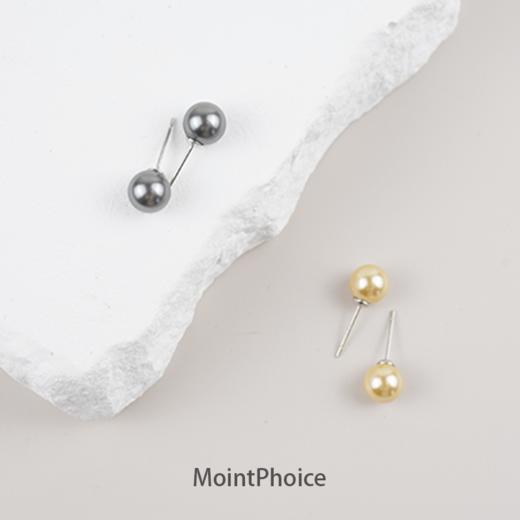 【经典不过时】MointPhoice 一周珍珠耳钉 黄金尺寸8mm 樱花粉 南洋金 多麻灰 商品图3