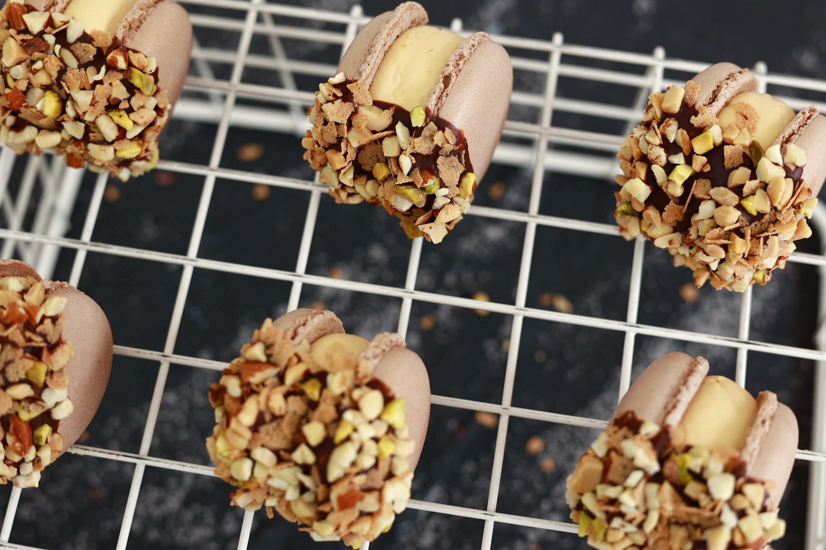 韩式胖马卡龙（焦香坚果巧克力口味）