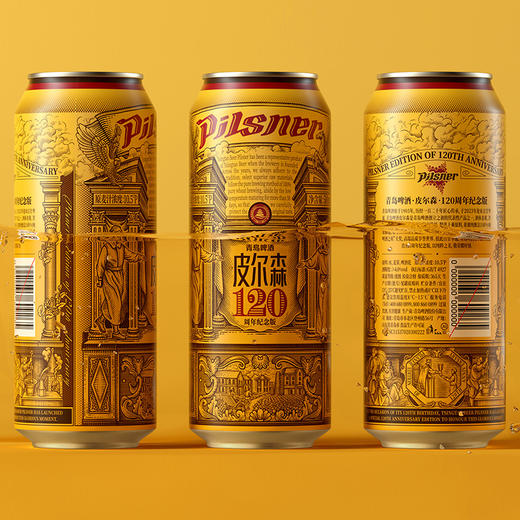 青岛啤酒皮尔森500ml*12听 120周年纪念版 商品图3