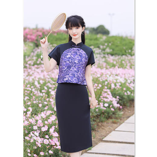 时尚改良，新中式旗袍两件套GX20145 商品图2