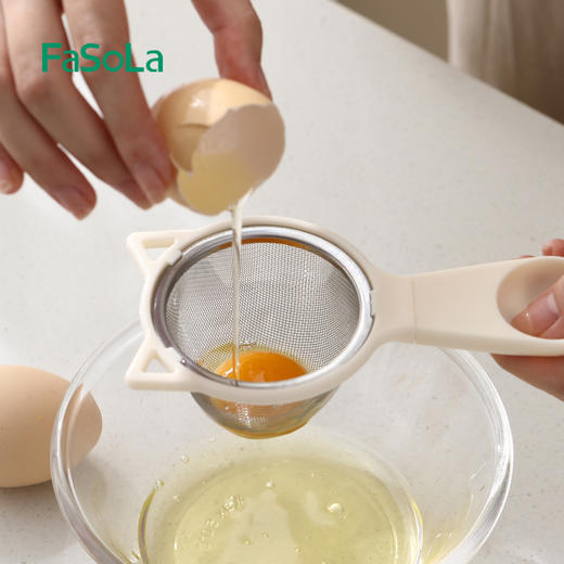 FaSoLa 厨房豆浆过滤网筛宝宝辅食家用超细漏网果汁隔渣漏勺面粉筛 商品图10