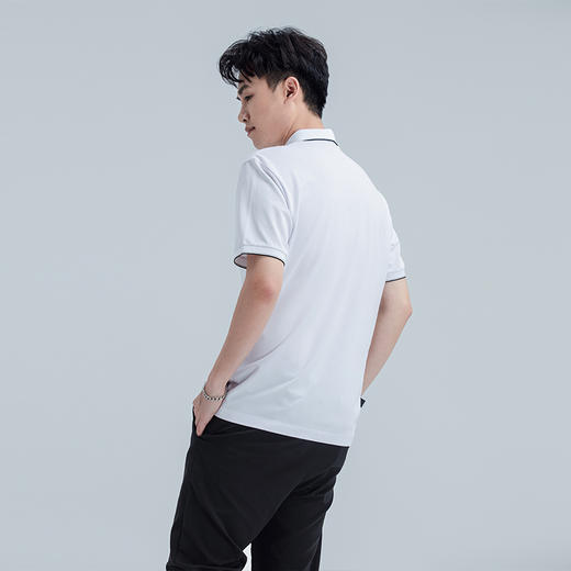 【秒杀专属】HX 夏季翻领短袖T恤桑蚕丝Y102320303101/02POLO杉 商品图7