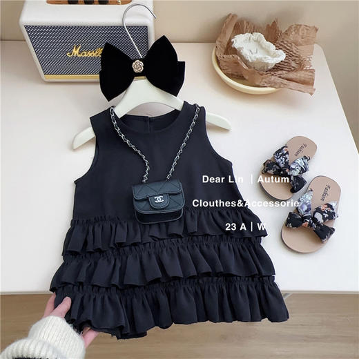 【夏天多巴胺彩色系列！洋气蓬蓬连衣公主裙】舒适百看不腻，柔软亲肤透气，设计简约大方，为小公主增添仙气，女童新款夏装女宝宝女童裙中小童裙薄款 商品图3