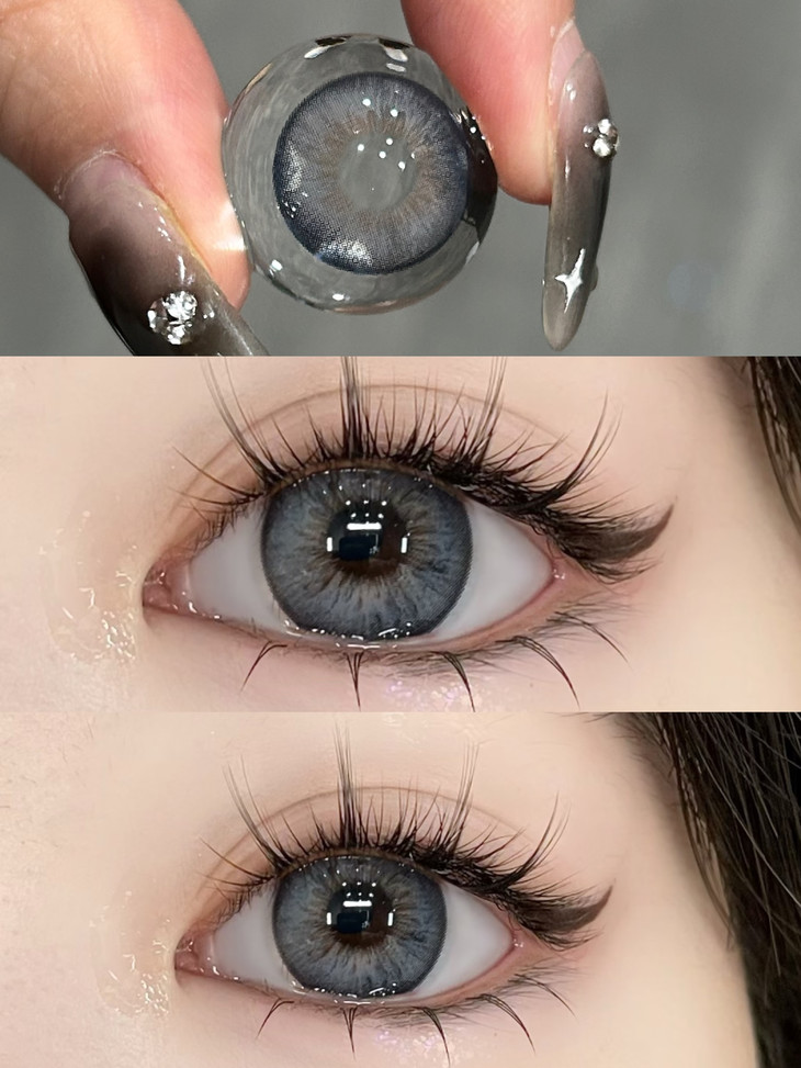RUNACO美瞳 年抛隐形眼镜 美式奶油 14.2mm 1副/2片 左右度数可不同-VVCON美瞳商城7