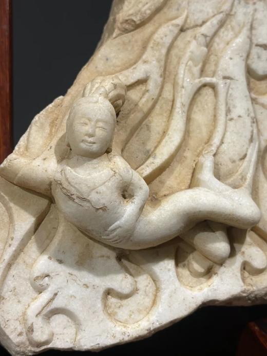 汉白玉浮雕飞天佛像残片，顺丰包邮 商品图3