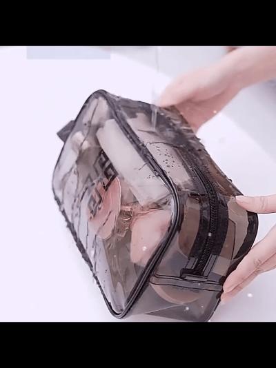 【家居百货】多功能透明旅行收纳包化妆包大中小三件套 商品图1