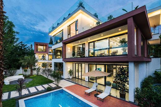 【青城山#177号-8】8房温泉私汤/泳池别墅，轰趴，王婆岩景区旁，草坪BBQ、KTV、台球、带地暖、家庭影院cscs 商品图0