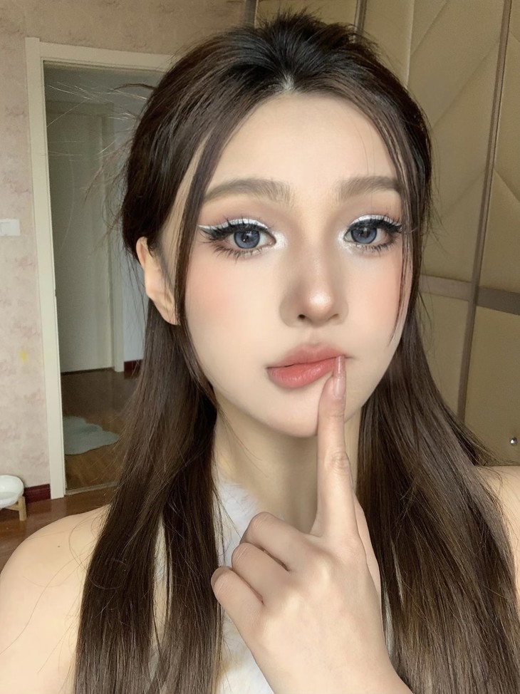 TiccMay美瞳 年抛隐形眼镜 蓝里蓝气 14.5mm 1副/2片 左右度数可不同-VVCON美瞳网14