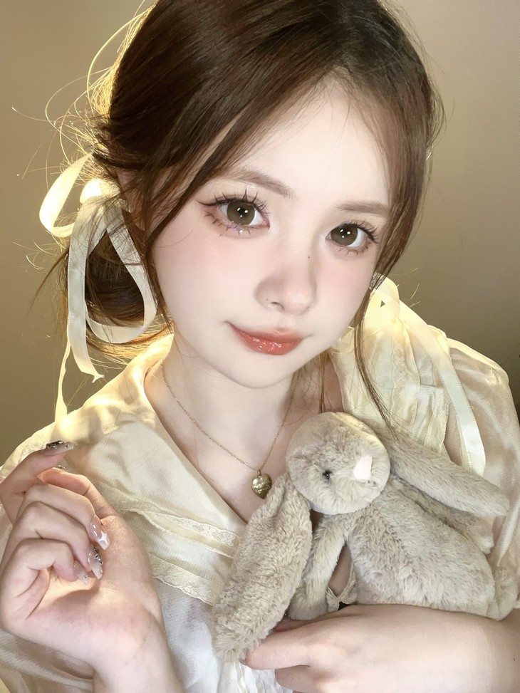 RUNACO美瞳 年抛隐形眼镜 牛奶蜂蜜 14.5mm 1副/2片 左右度数可不同-VVCON美瞳网13