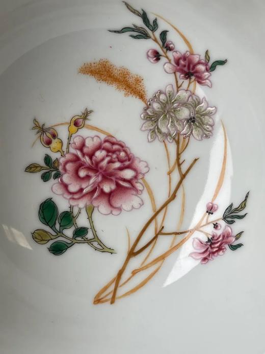 瓷胎胭脂红绘山水图珐琅彩碗，顺丰包邮 商品图12