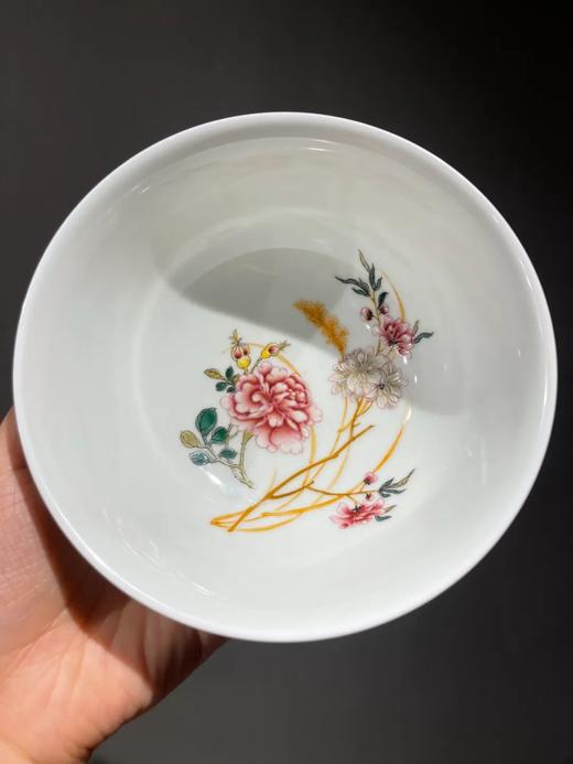 瓷胎胭脂红绘山水图珐琅彩碗，顺丰包邮 商品图8