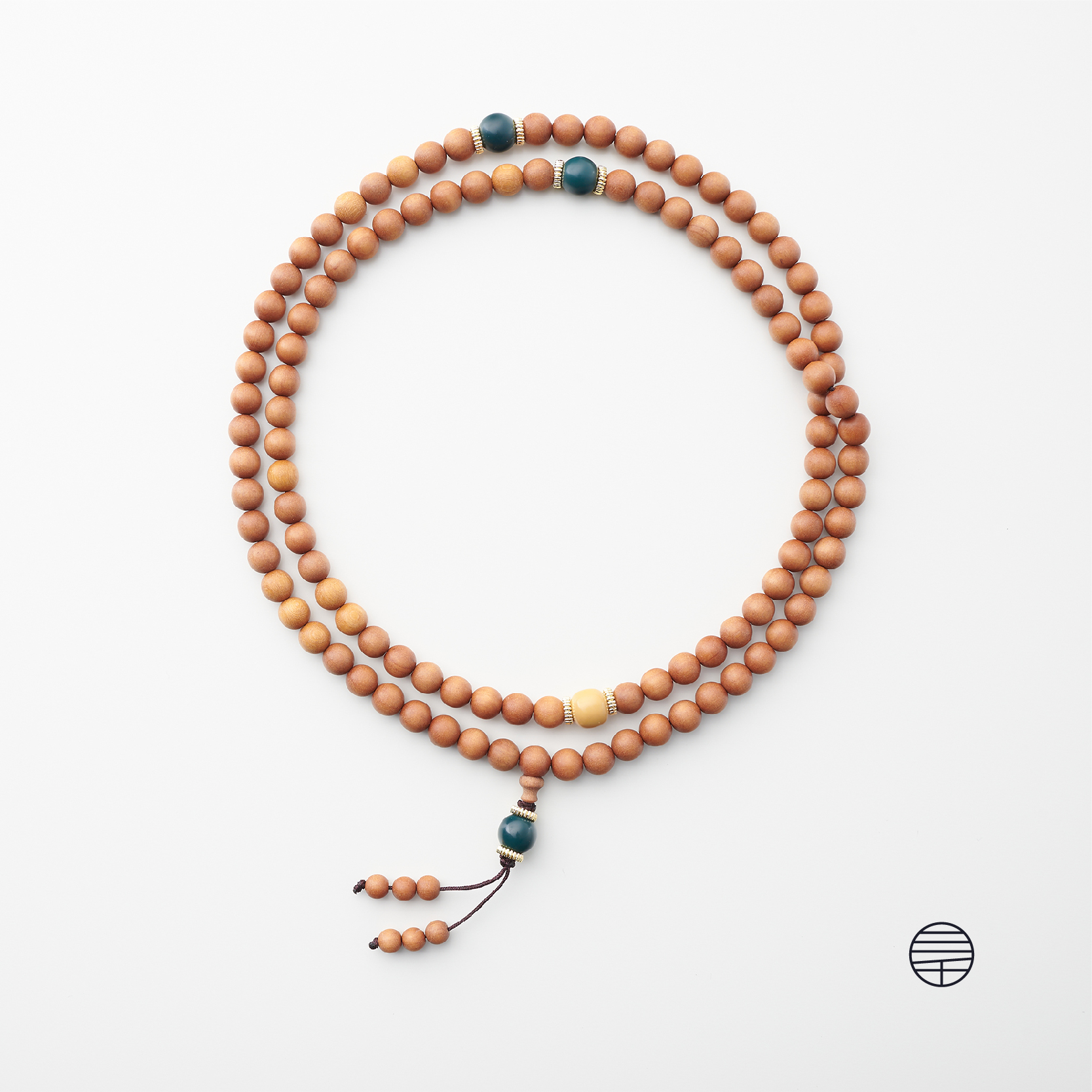 万物三千｜老山檀阿拉善玉多宝佛珠(蓝色隔珠） 108颗 6mm