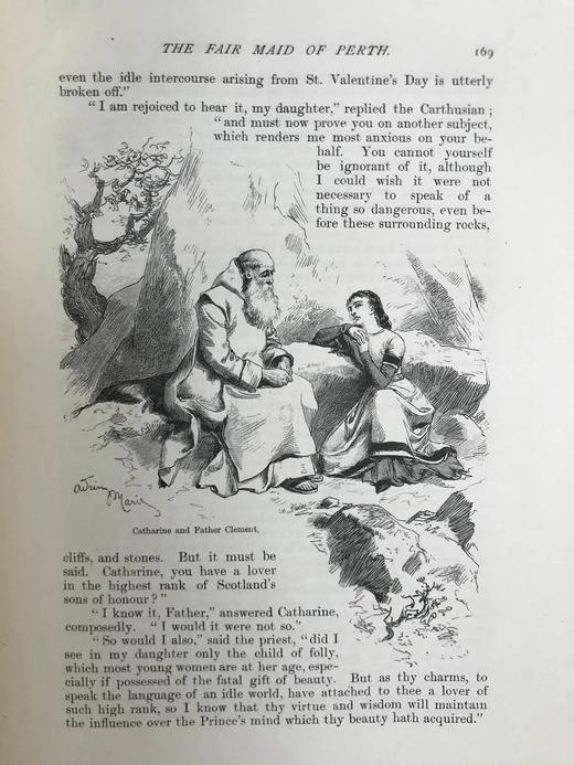 约19世纪后期 司各特《帕思丽人》 约百幅插图 漆布精装16开 商品图7