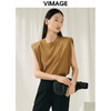 VIMAGE纬漫纪秋季新款圆领休闲自然宽松小上衣女T恤V2002606 商品缩略图3