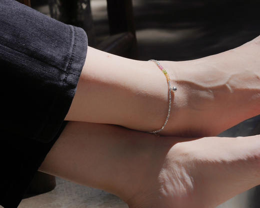 夏日限定｜碧玺碎银子脚链儿 商品图9