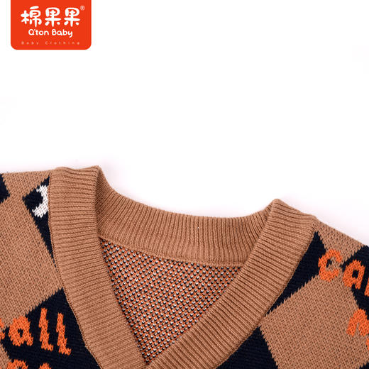 棉果果秋季新品男童棉线帅气开衫毛衣线衣对开毛衣M312161523454 商品图3