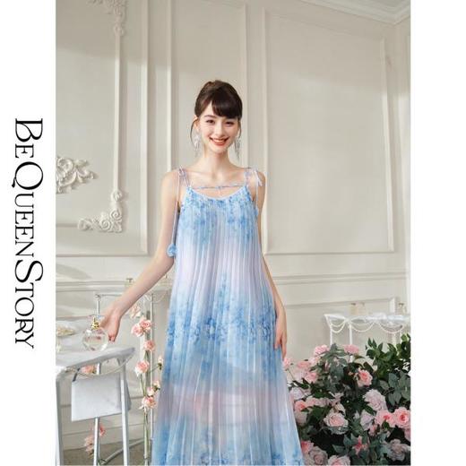 【大货捡漏，不退不换】  【冰岛虞美人】重工仙气晕染印花连衣裙上衣半裙 商品图2