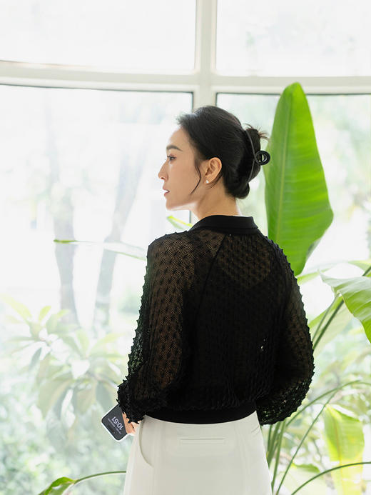 “奢品工艺”立体浮雕针织开衫 商品图3