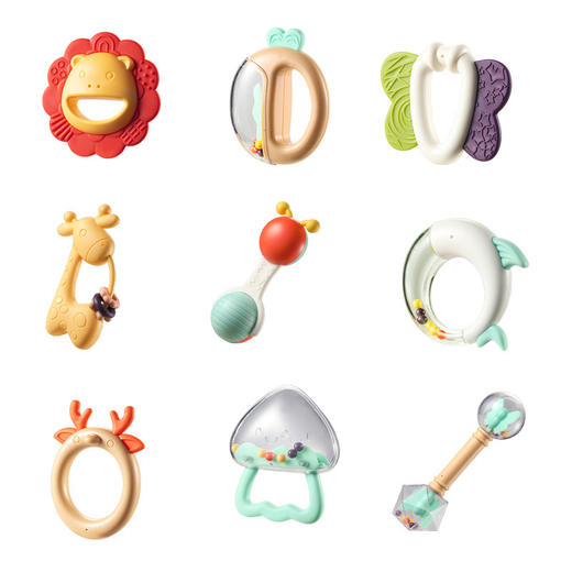 【新生儿玩具婴儿0-1岁益智摇铃】牙胶礼物手摇铃安抚母婴6个月小宝宝，它带来一片绿草坪和清晨微风，四季更替的画卷，和夜晚太空的繁星。 商品图4