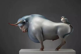 赵凯《云游·牛》104x56x58cm