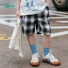【商场同款】迪士尼童装男童纯棉五分裤清爽夏季新品巴斯光年中大童格子短裤 商品缩略图0