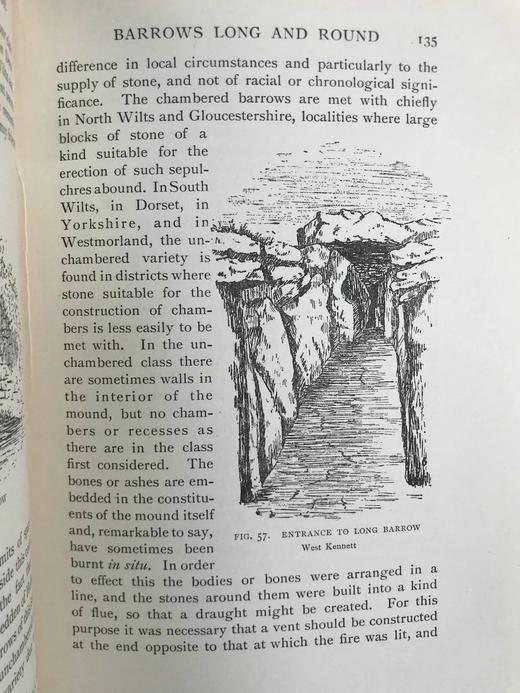 1909年 英格兰史前时代遗物 93幅插图 漆布精装大32开 商品图8
