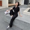 原创短袖西装领连体衣女装2023夏季新款设计感黑色连衣裤连体裤子 商品缩略图1