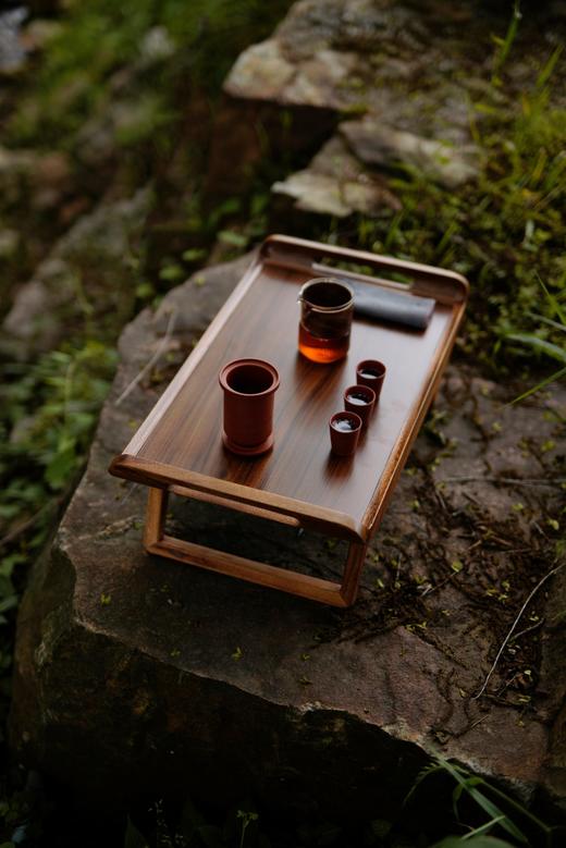 一条·小茶桌 户外折叠桌 黑胡桃 商品图1