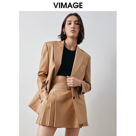 VIMAGE纬漫纪秋季新款时尚百搭显瘦干练西装外套女V2003604 商品图0