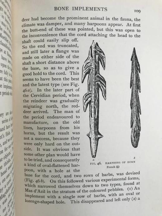 1909年 英格兰史前时代遗物 93幅插图 漆布精装大32开 商品图11