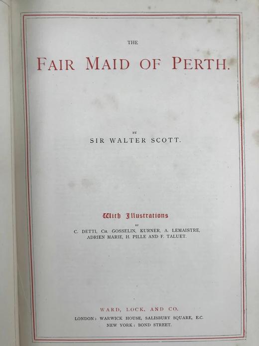 约19世纪后期 司各特《帕思丽人》 约百幅插图 漆布精装16开 商品图2