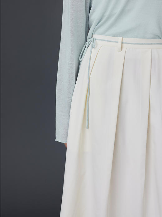 HeyDress法式缎面半身裙女夏季高腰伞摆设计感半裙气质垂感裙子 商品图2