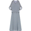 修身时尚，简约中长款雪纺裙夏款圆领短袖气质妈妈装连衣裙QYM-XQD-58B8982-2-L 商品缩略图4