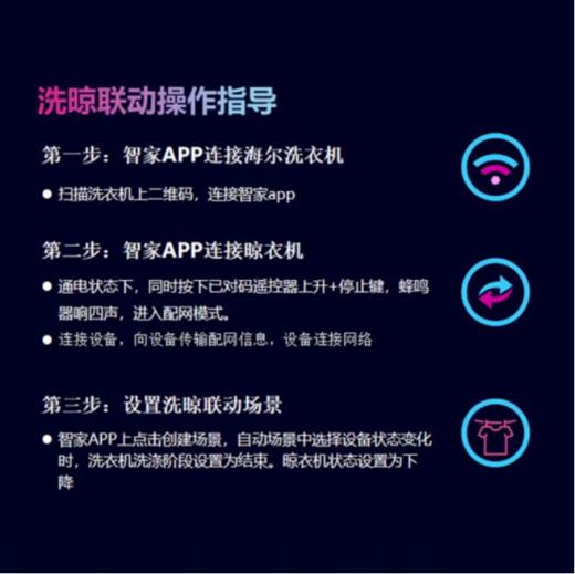 海尔（Haier）电动晾衣架智能阳台自动升降晾衣机隐形晾衣杆HL-S2E3S 商品图7
