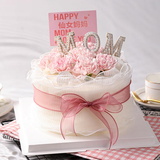 仙女妈妈-康乃馨鲜花鲜果奶油蛋糕【惠州】 商品图1