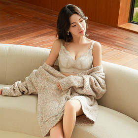 都市丽人舒软挺塑塑身系列调整型AB杯内衣蕾丝3/4杯A:加厚B:中厚塑身文胸四排扣无钢圈LJ24M1