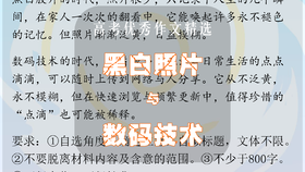 高考优秀作文精选：黑白照片与数码技术