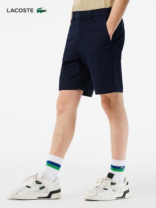 【海南专供价】Lacoste法国鳄鱼男装新款直筒裤短裤休闲裤GH7989-98 商品图1